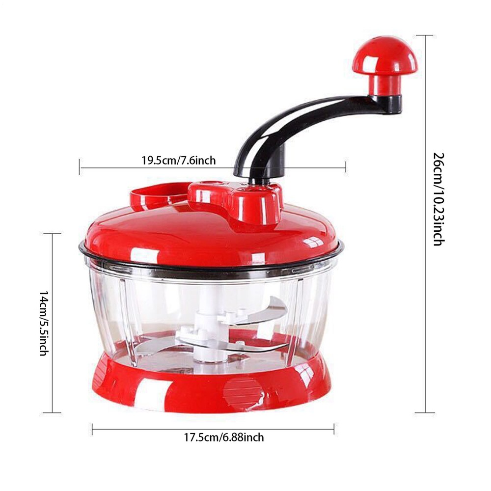 Food Chopper Hand Crank Food Processor Chopper Vegetable Quick Chopper