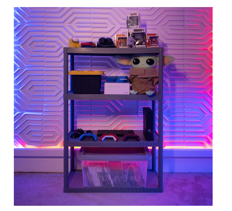 Project Source Plastic 4-Tier Shelving Unit Shelves Shelf Storage Racks Home NEW