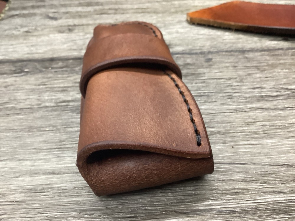 Buffalo Leather Folding Knife Sheath Folding Hunter 5 1/4" (Sheath Only)