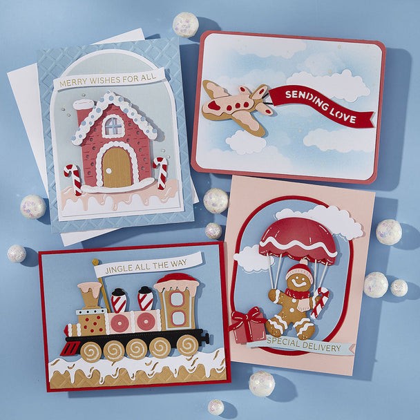 WAFFLE CONE 3D EMBOSSING FOLDER-Spellbinders Emboss-Texture-Ice Cream-Christmas