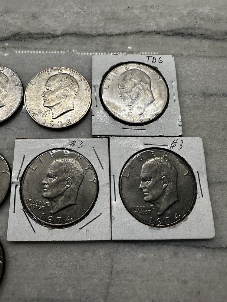 Ikes Eisenhower Dollars Face Mixed Dates. Uncirculated. $12 Face Value