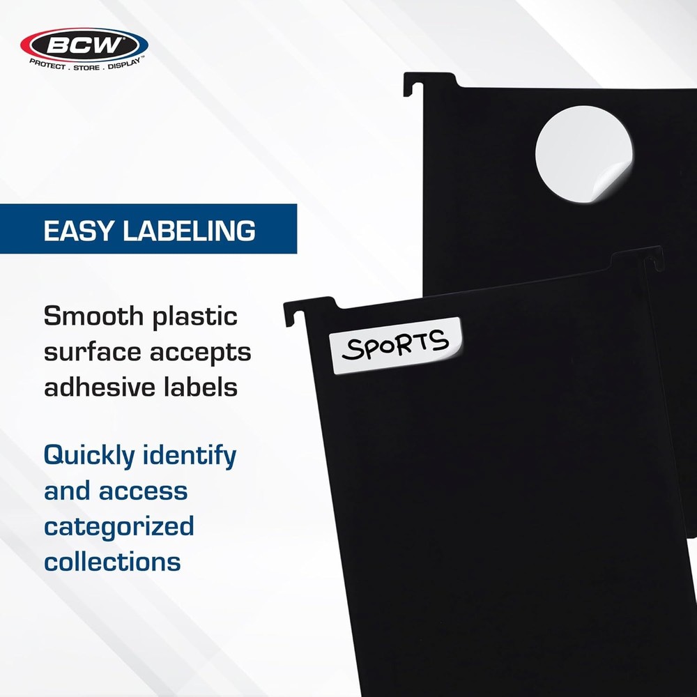 BCW Magazine Bin Partitions 3-Pack Black Plastic