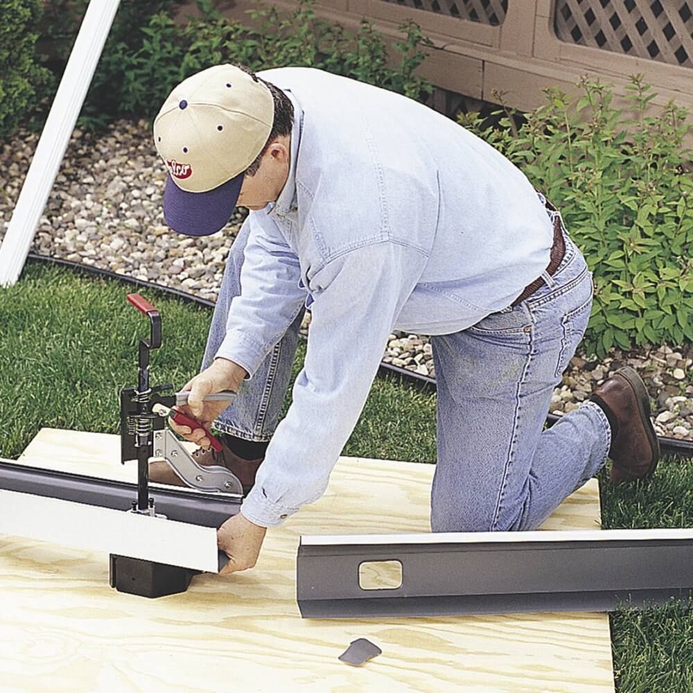 Malco Gutter Outlet Punch Incudes 3" x 4" Standard Rectangular Die Set