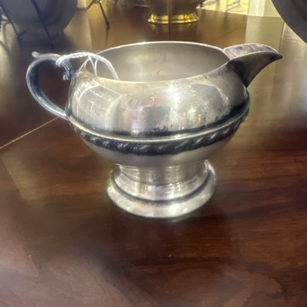 Vintage Sheridan Silver Co - Silver On Copper Creamer
