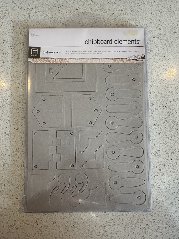Basic Grey Undressed Chipboard- 6 Different Sets