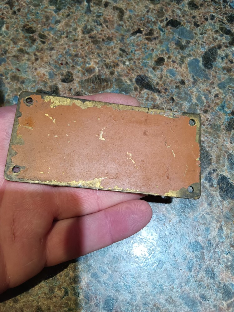 Vintage Solid Brass Warning Plaque