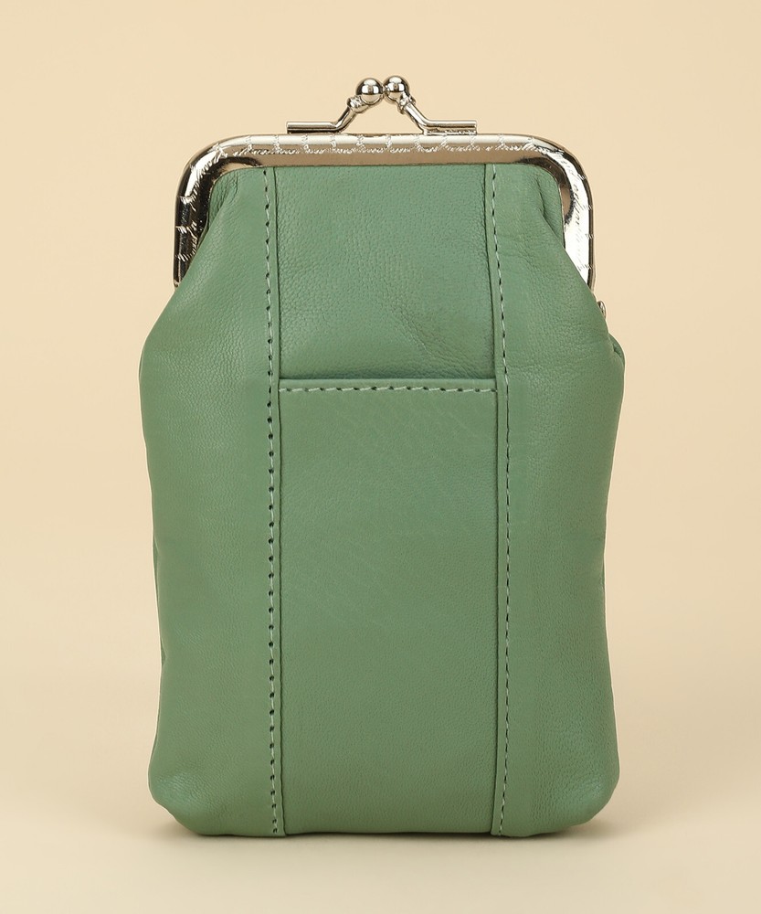 Genuine Leather Cigarette Case with Lighter Pouch Soft Green by Leatherboss