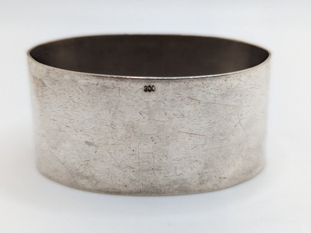 Antique German 800 Silver Napkin Ring "Elli" name engraving
