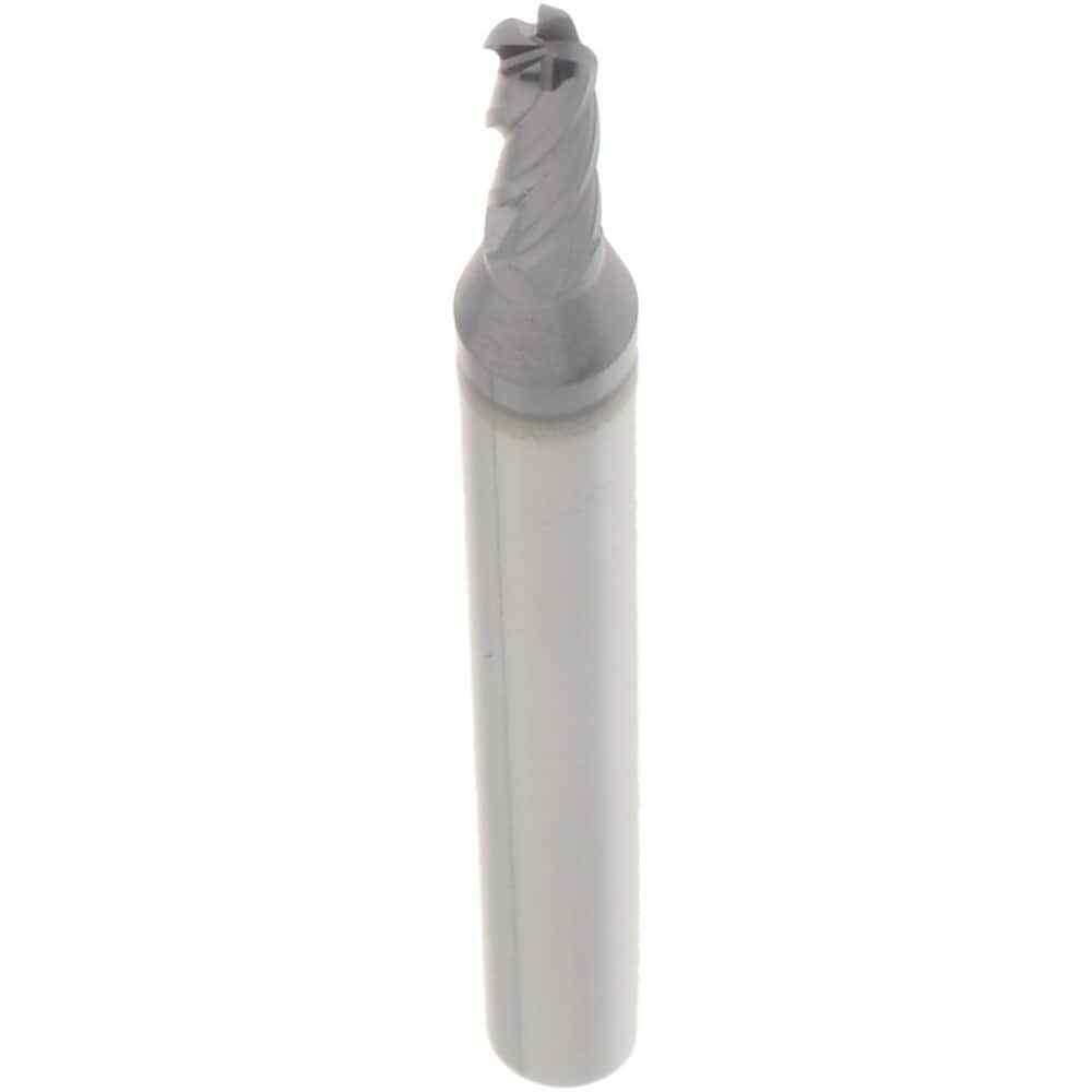 Accupro 5/64" Diam 4 Flute Single End Solid Carbide 0.02" Corner Radius End M...