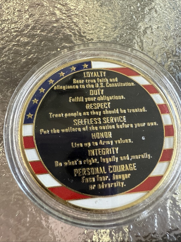 Loyalty,Respect, Duty “US Army Core Values Coin