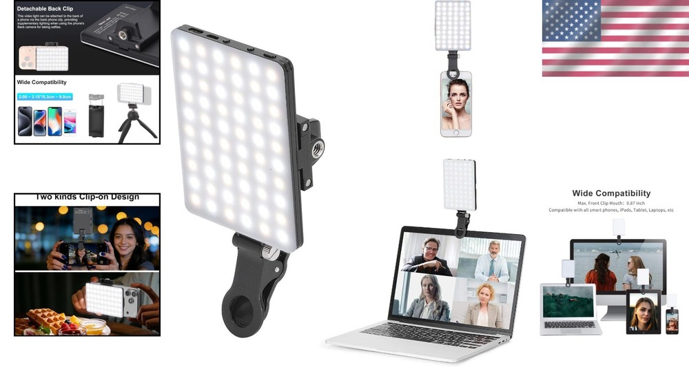 60 LED Video Conference Light with Clip-On Design
