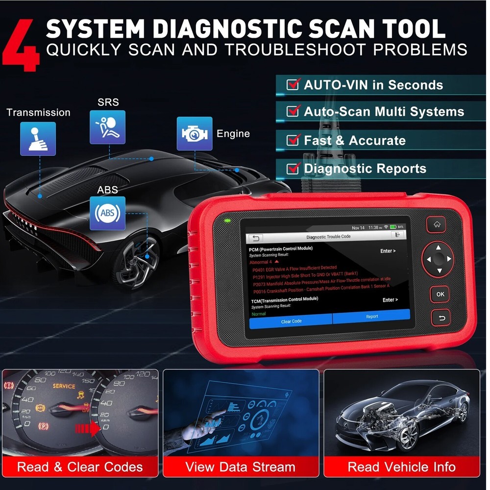 LAUNCH CRP123I V3.0 OBD2 Scanner ABS SRS TCM Engine Code Reader Car Diagnostic