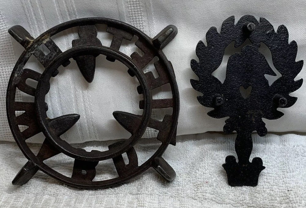 Two(2) Vintage Trivets Tifft & Howard And One Unmarked