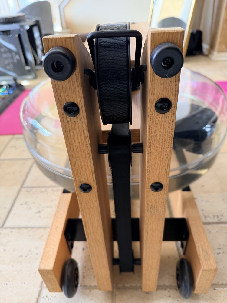 Mr. Right Solid Wood Constructed Water Rowing Machines for Home Standable Wheel