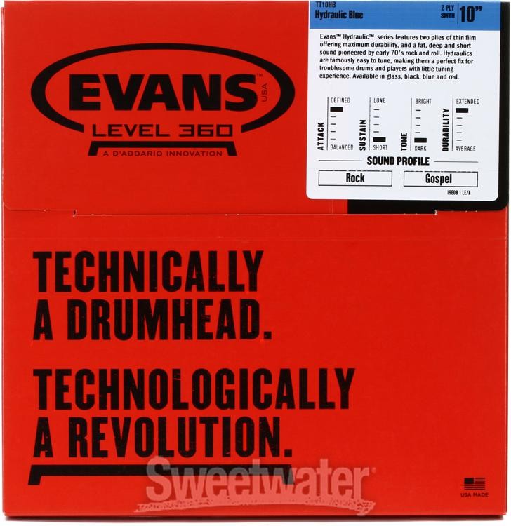 Evans Hydraulic Series Drumhead - 10" - Blue
