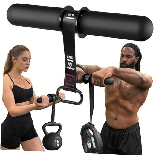 Forearm Strengthener & Forearm Exerciser, Wrist Roller with Thicker Black