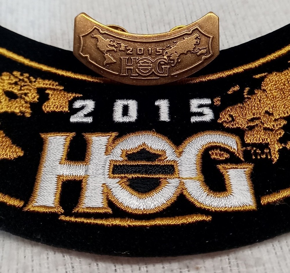 2015 HOG Patch & Pin Membership rocker set Harley Davidson Owners Group Unused