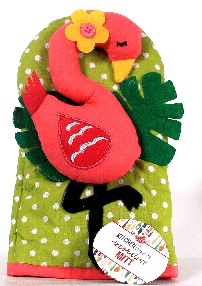 1 Count Ritz Kitchen Friends Flamingo Decorative Mitt