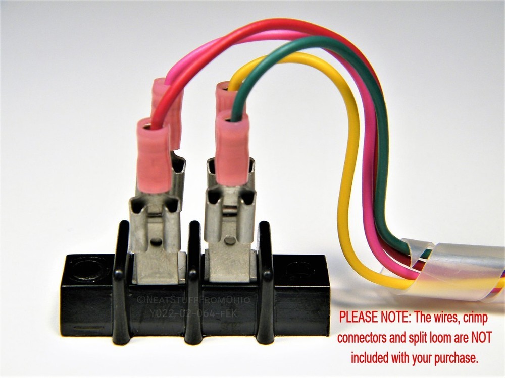 ELECTRON 2-POSITION TERMINAL STRIP WITH 👉 4 QUICK-CONNECT TABS 👈 GREAT ITEM