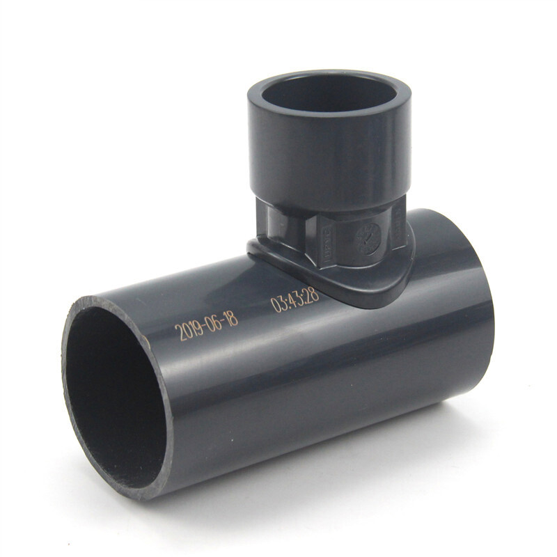 PVC Plastic Saddle Interface Saddle Joint Arc Generation Tee Saddle Connector