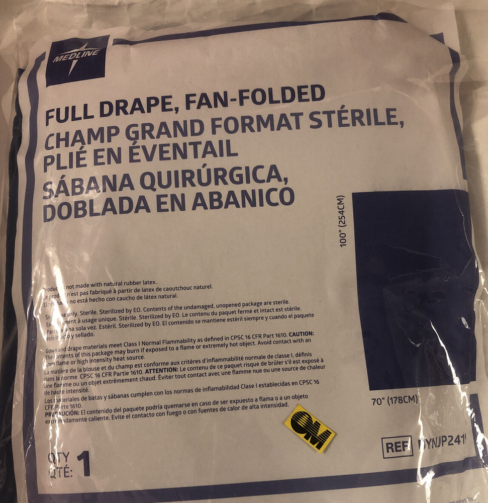 ONE PACK Full Drape Fan-Folded SIZE (100" x 70")