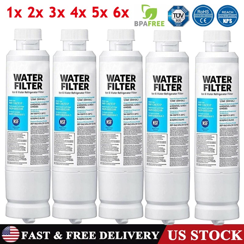 2-6 Pack Samsung DA29-00020B HAF-CIN/EXP Replacement Refrigerator Water Filters