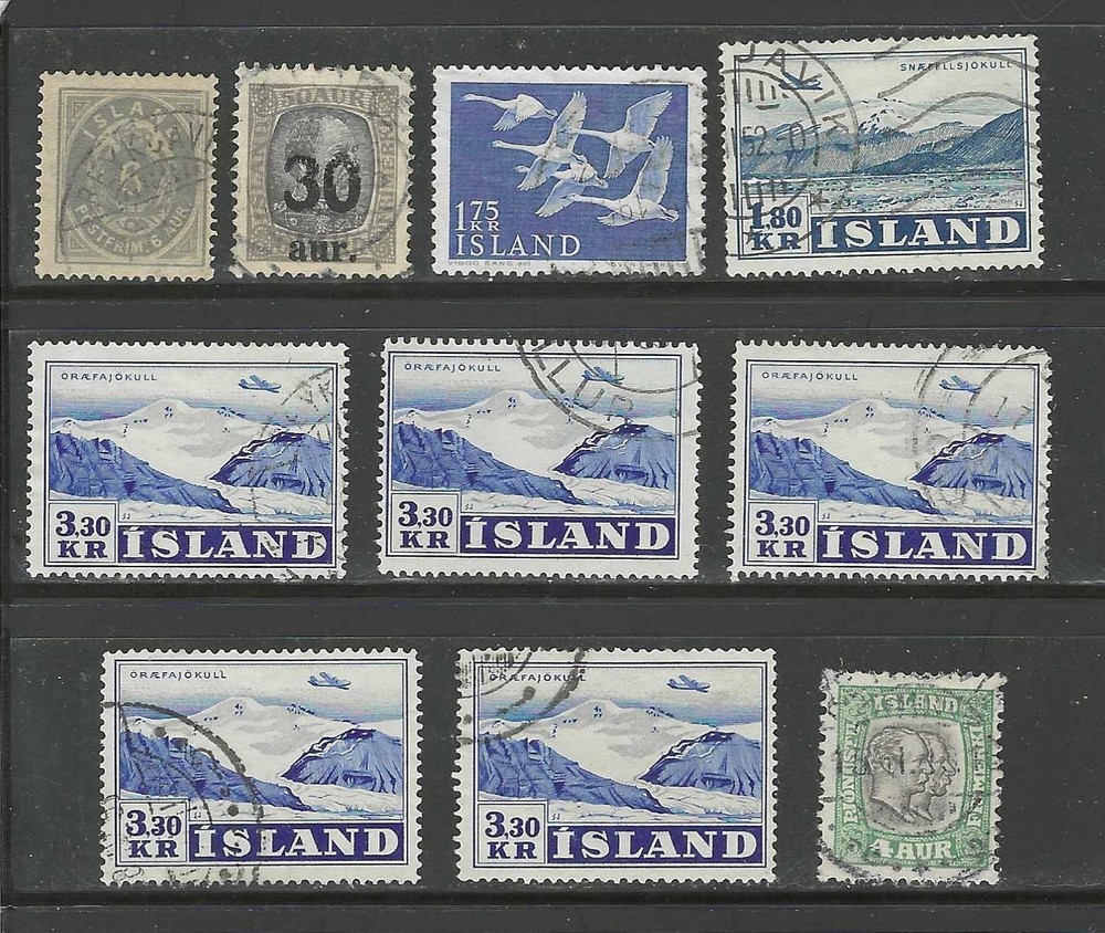 Iceland Early Used Lot, Interesting Mix