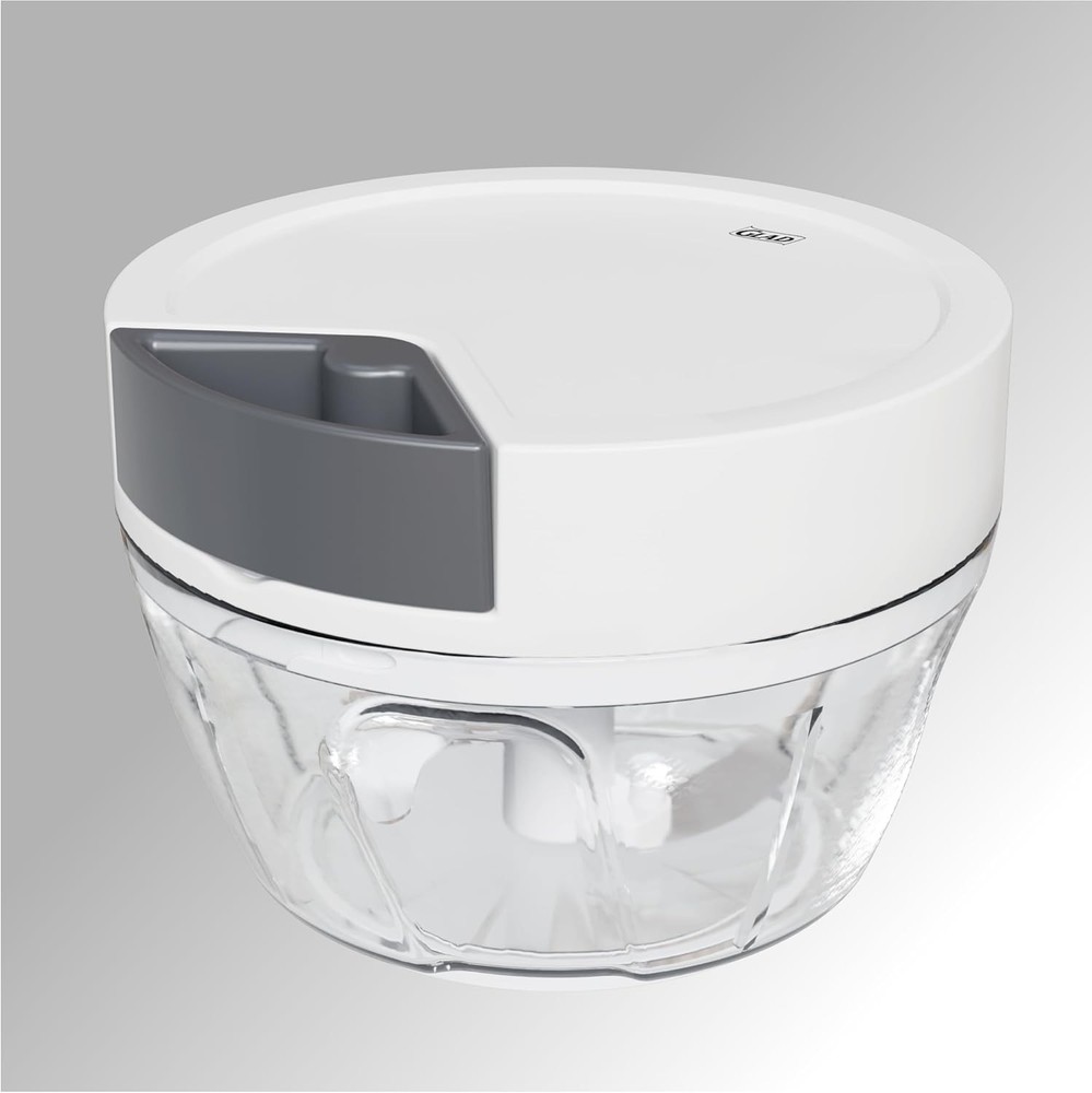 Glad Manual Pull Vegetable Chopper - Small Handheld Food Processor and Veggie Cu