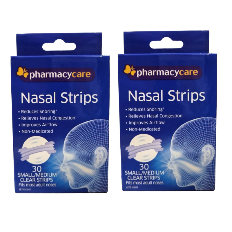 2x Pharmacy Care Nasal Strips 30