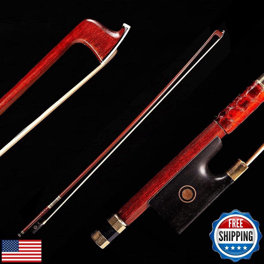 AMZZ Advanced 4/4 Pernambuco Violin Bow – Handmade, Lightweight and Balanced,