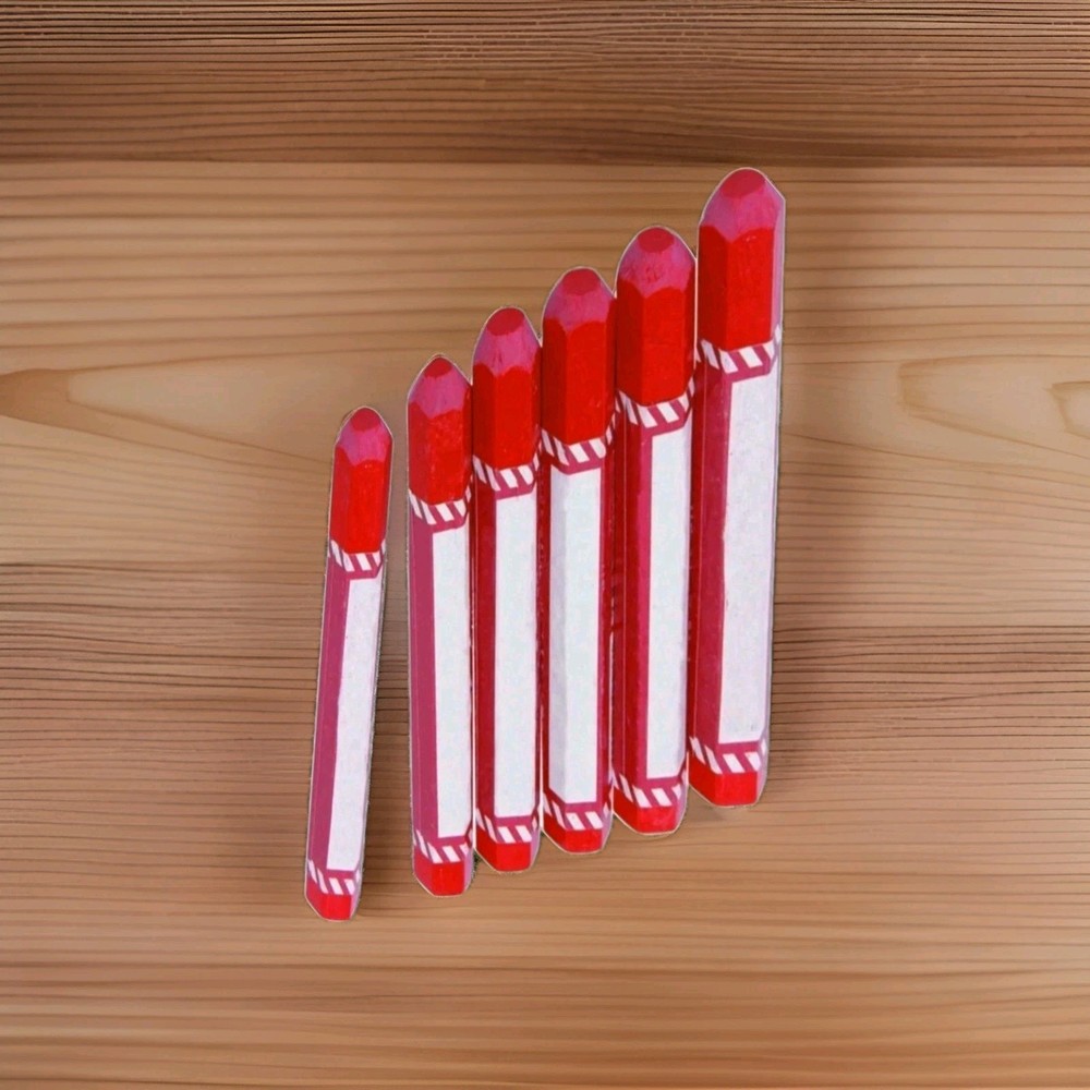 PITTSBURGH Red Marking Crayons, 6 Pack
