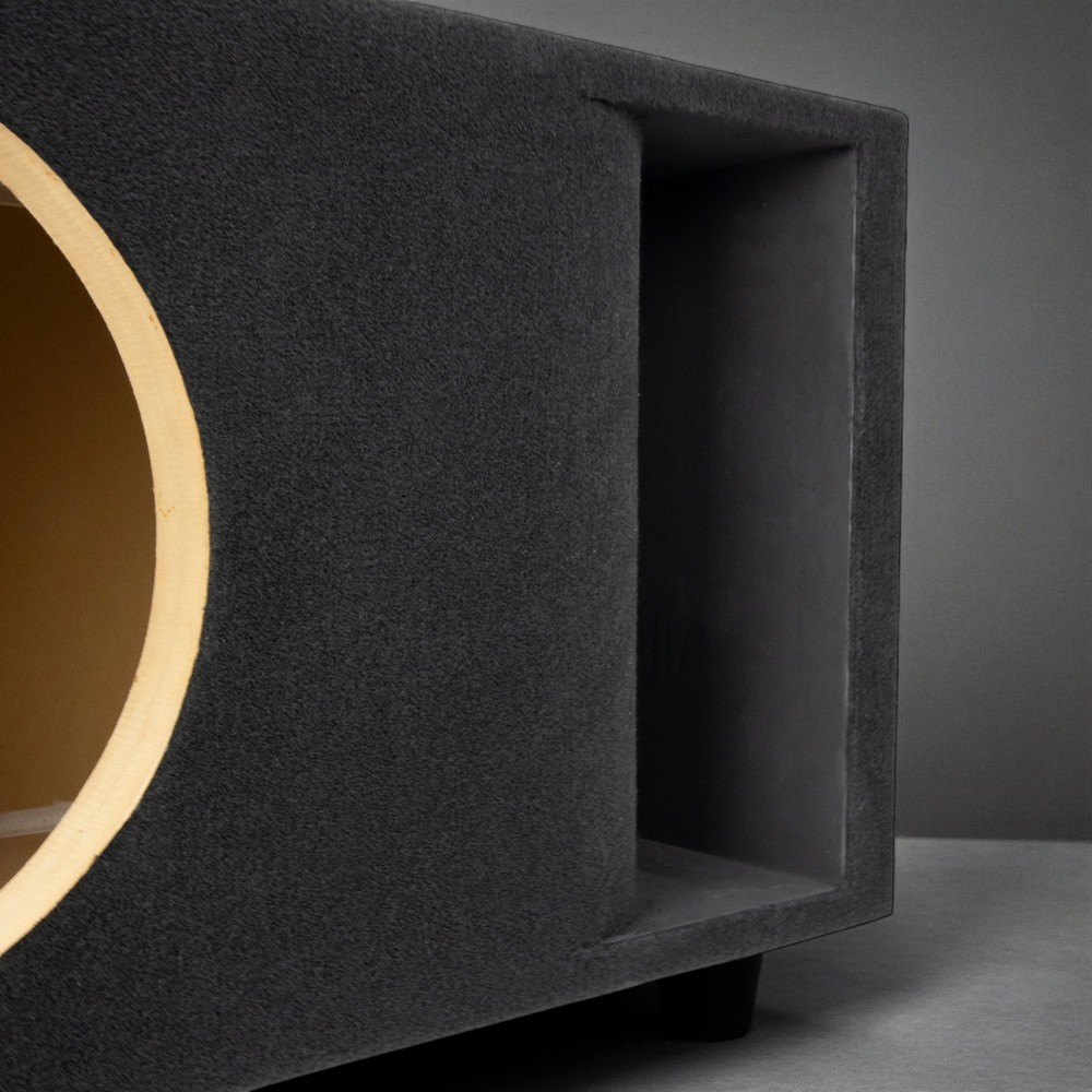 1.8 ft^3 Kerf-Vented Speaker Box Enclosure w/ Double MDF Front for 10” Subwoofer