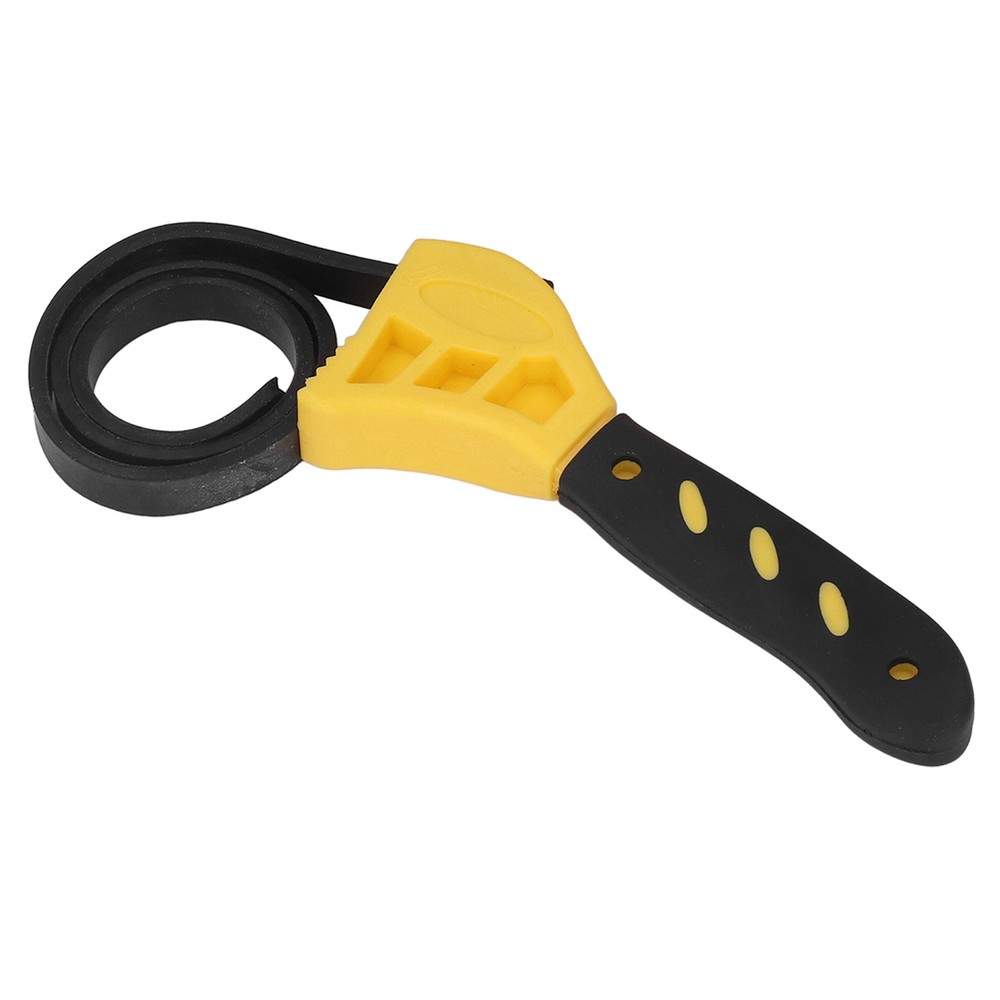 2 Pcs Adjustable Rubber Strap Wrench For Car Maintenance Excellent Yellow
