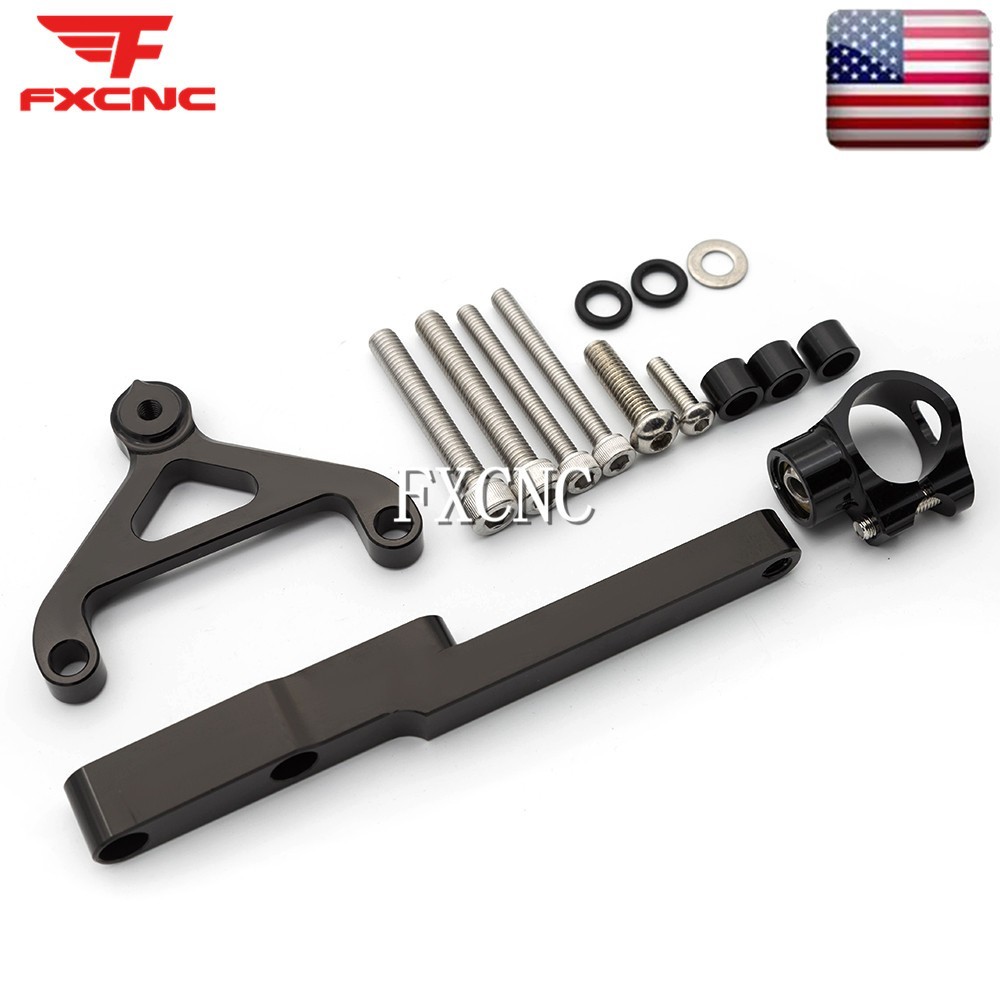 Adjustable Steering Damper & Mount Support Bracket For Honda CB1000R 2008-2017