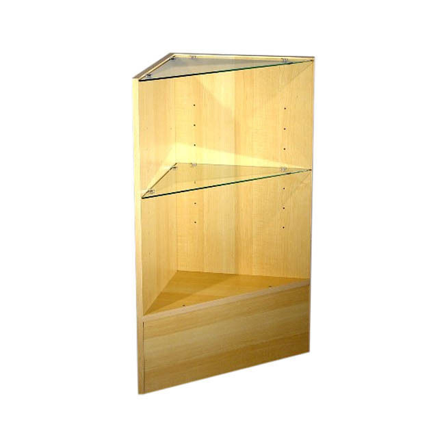 Economy Maple Triangle Corner Counter Open Style