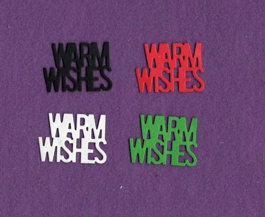 WARM WISHES die cuts scrapbook cards