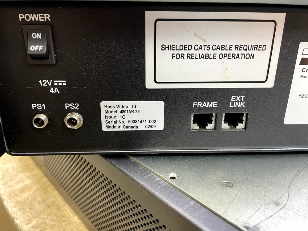 Ross Crossover 12 (12-Input Switcher Frame and panel)