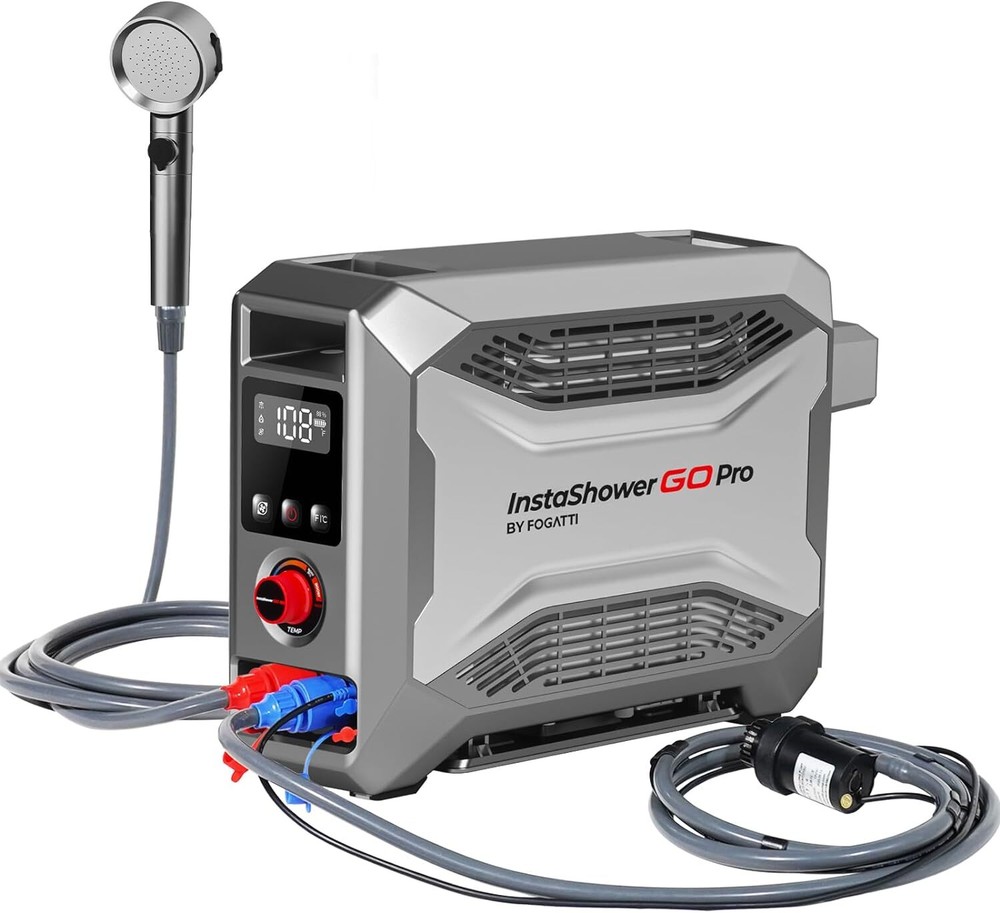 FOGATTI Portable Gas Water Heater Propane 22000BTU Outdoor Camping Shower RV