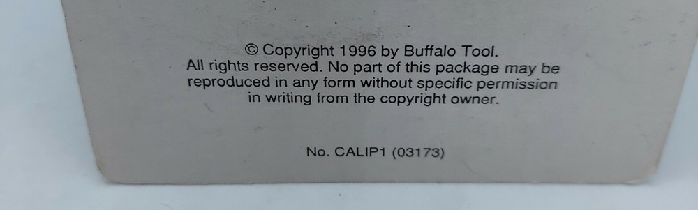 Buffalo Tools Vintage Adjustable Caliper 1996 New