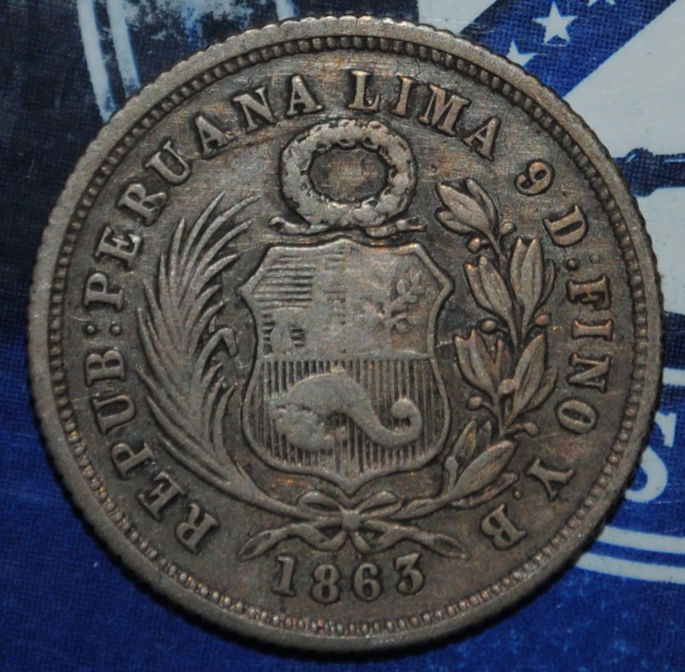 Peru 1 Dinero 1863 {{{B286