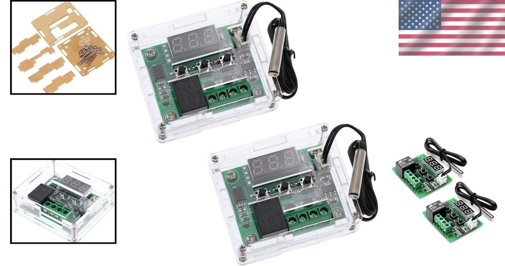Versatile Digital Temperature Control Module -50 to 110°C, 2 Pack, LED Display