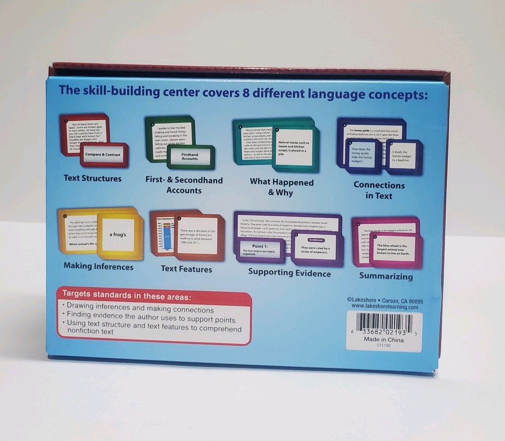 Lakeshore Match & Sort Language Quickies Informational Text Grades 4-5