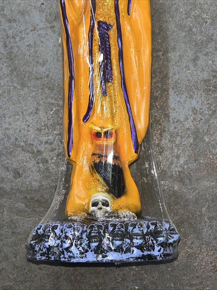 Santa Muerte Statue Yellow 17in