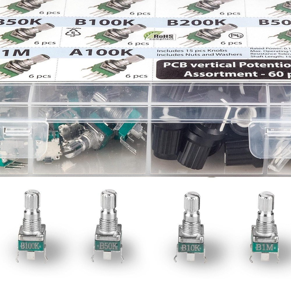 10 Values 60pcs Small Potentiometer Set