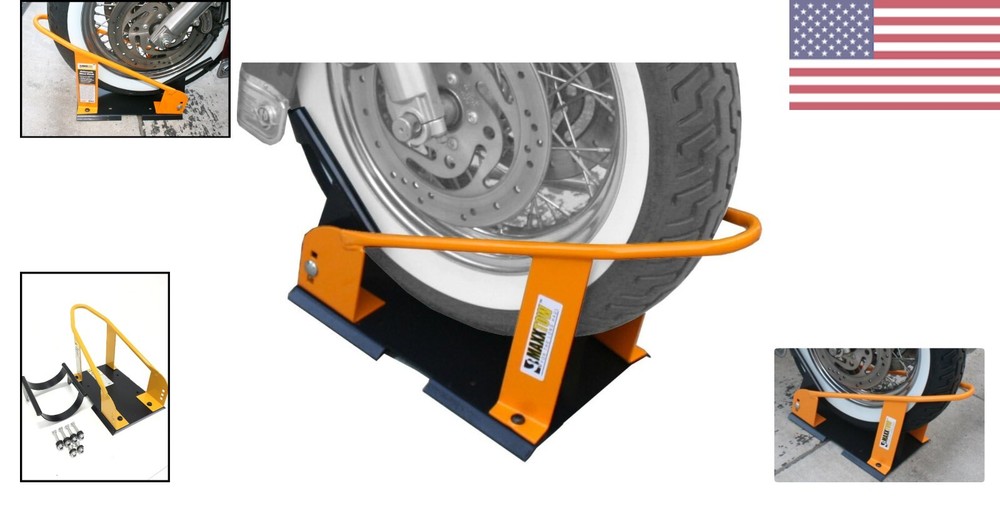 Solo Strap-Down Wheel Chock for Standard Motorcycles - Secure Transport Solution
