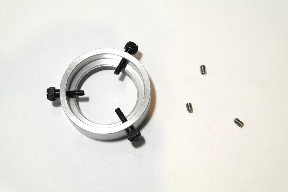 Custom T mount female adapter and lens holder for digiscoping microscopy