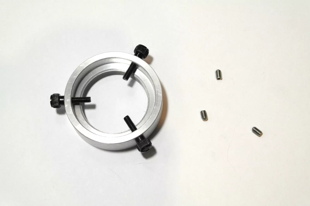 Custom T mount female adapter and lens holder for digiscoping microscopy