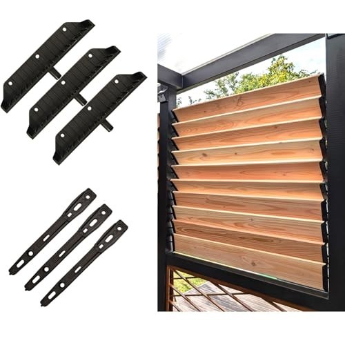Louver Bracket Kit for Deck Sunblinds & Shutters - Complete Hardware Set, 2 Pack