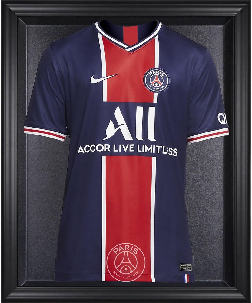 Paris Saint-Germain Black Framed Team Logo Jersey Display Case