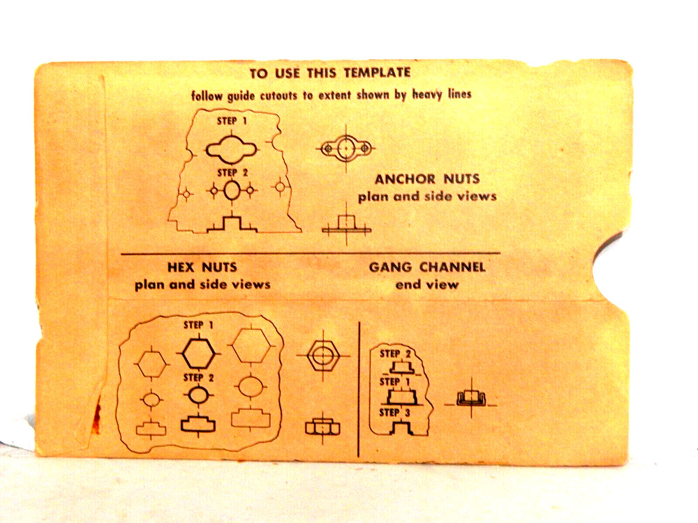 Vintage Kaylock Miniatures Drafting Template No 1